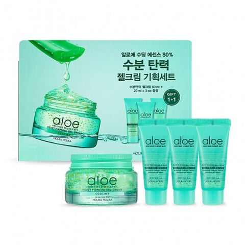 Holika Holika Aloe Soothing Essence 80% Moist Firming Gel Cream Set